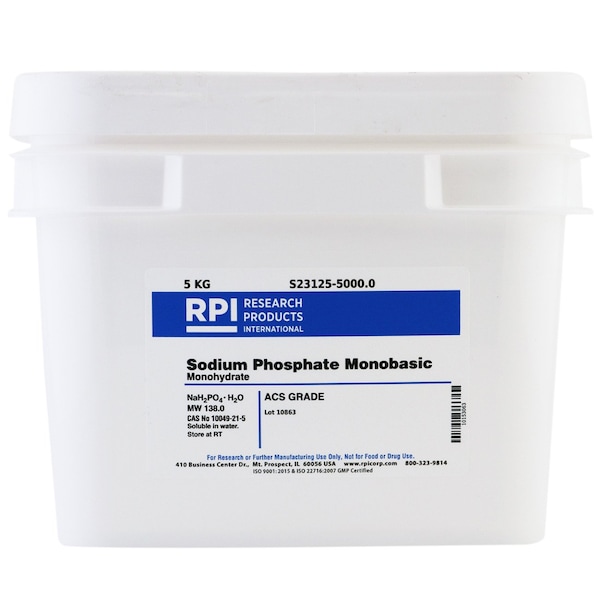 Sodium Phosphate Monobasic, Monohydrate, ACS, 5 KG